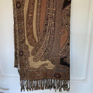 Gold & Black silk scard